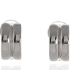 Jewellery^Cachet London Suzy Polished Clip-On Earrings Platinum Plated Silver