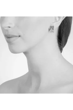 Jewellery^Cachet London Suzy Polished Clip-On Earrings Platinum Plated Silver
