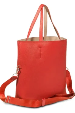 Bags^Campo Marzio Reversible Tote Bag With Crossbody Strap Reddishorange