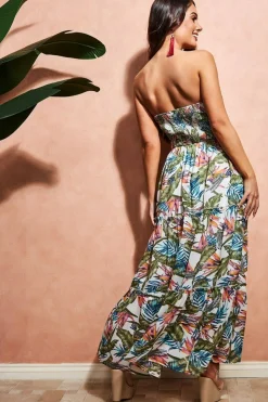 Maxi Dresses^City Goddess Bandeau Printed Maxi Jungle Print