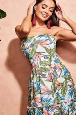 Maxi Dresses^City Goddess Bandeau Printed Maxi Jungle Print