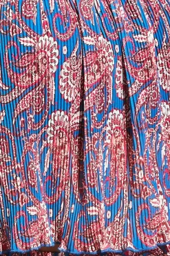 Crop Tops^City Goddess Off The Shoulder Printed Crop Top Blue