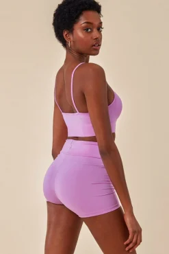Loungewear & Sleepwear^Cosmochic Cropped Bralette & Cycle Short Set Purple