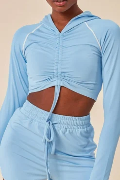 Loungewear & Sleepwear^Cosmochic Jersey Short Set With Drawstring Top Blue