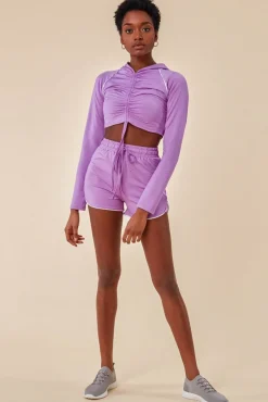 Loungewear & Sleepwear^Cosmochic Jersey Short Set With Drawstring Top Purple