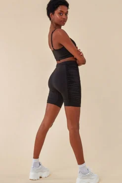 Loungewear & Sleepwear^Cosmochic Side Detail Bralette & Cycle Short Set Black