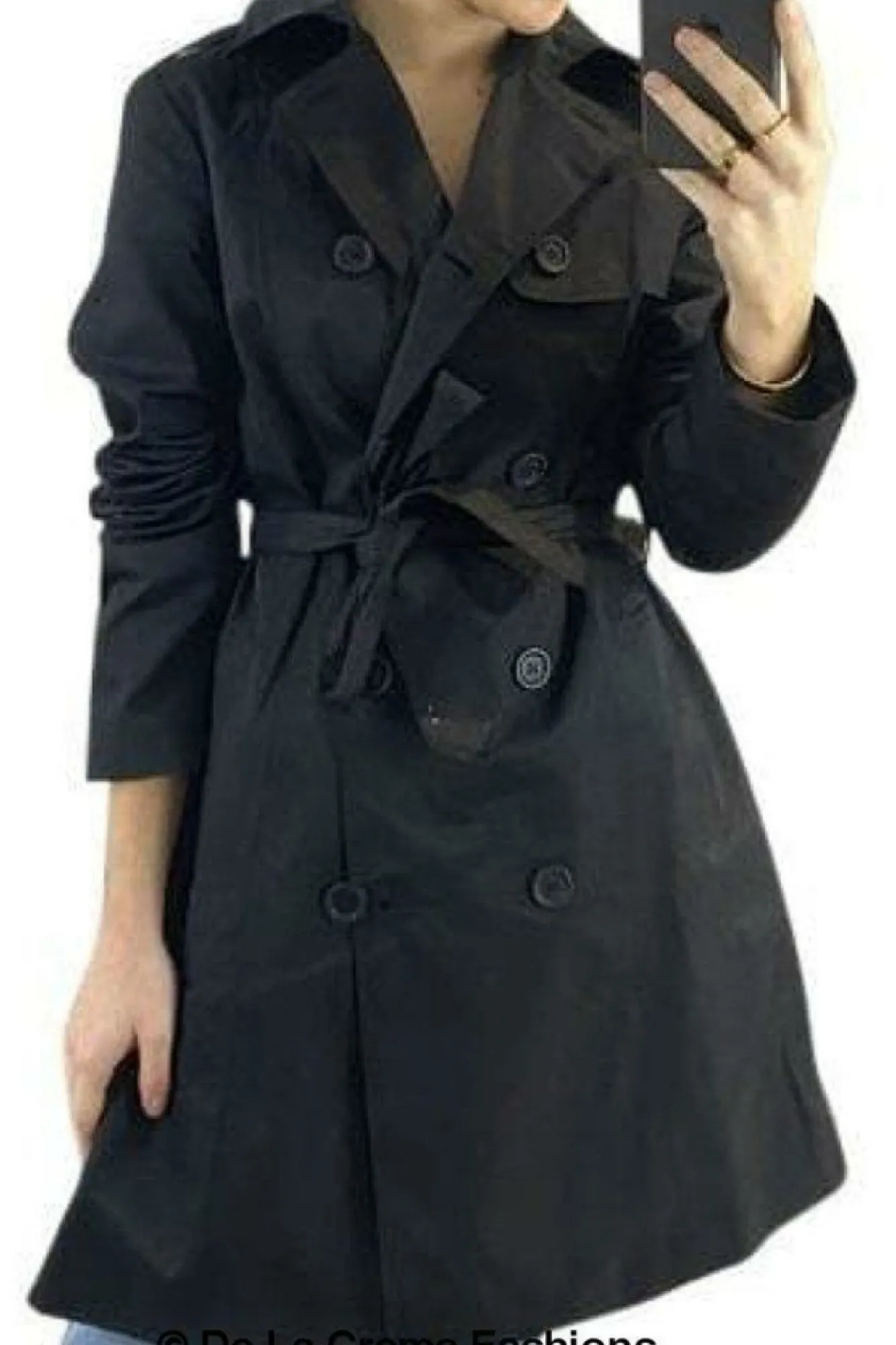 Outerwear^De La Creme Fashions Cotton Blend Belted Trench Coat