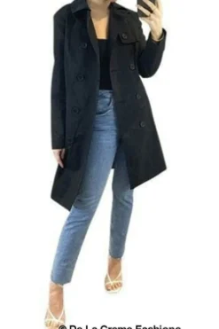 Outerwear^De La Creme Fashions Cotton Blend Belted Trench Coat