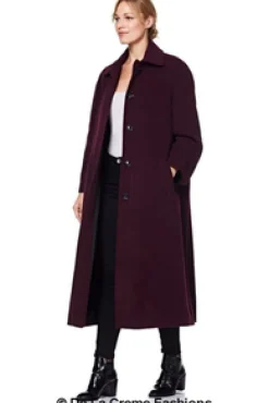 Outerwear^De La Creme Fashions Curve Wool Cashmere Blend Long Coat