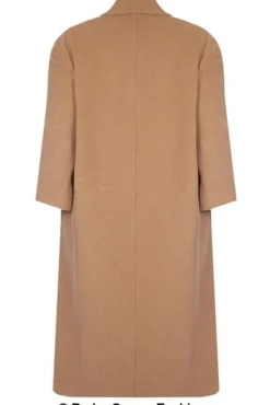 Outerwear^De La Creme Fashions Curve Wool Cashmere Blend Long Coat