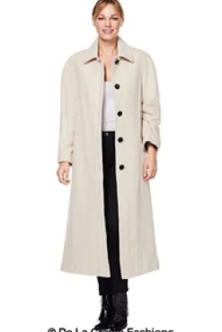 Outerwear^De La Creme Fashions Curve Wool Cashmere Blend Long Coat