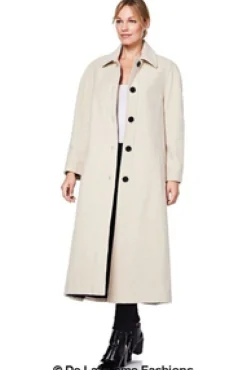 Outerwear^De La Creme Fashions Curve Wool Cashmere Blend Long Coat