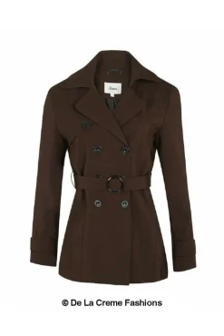 Outerwear^De La Creme Fashions Double Breasted Short Coat