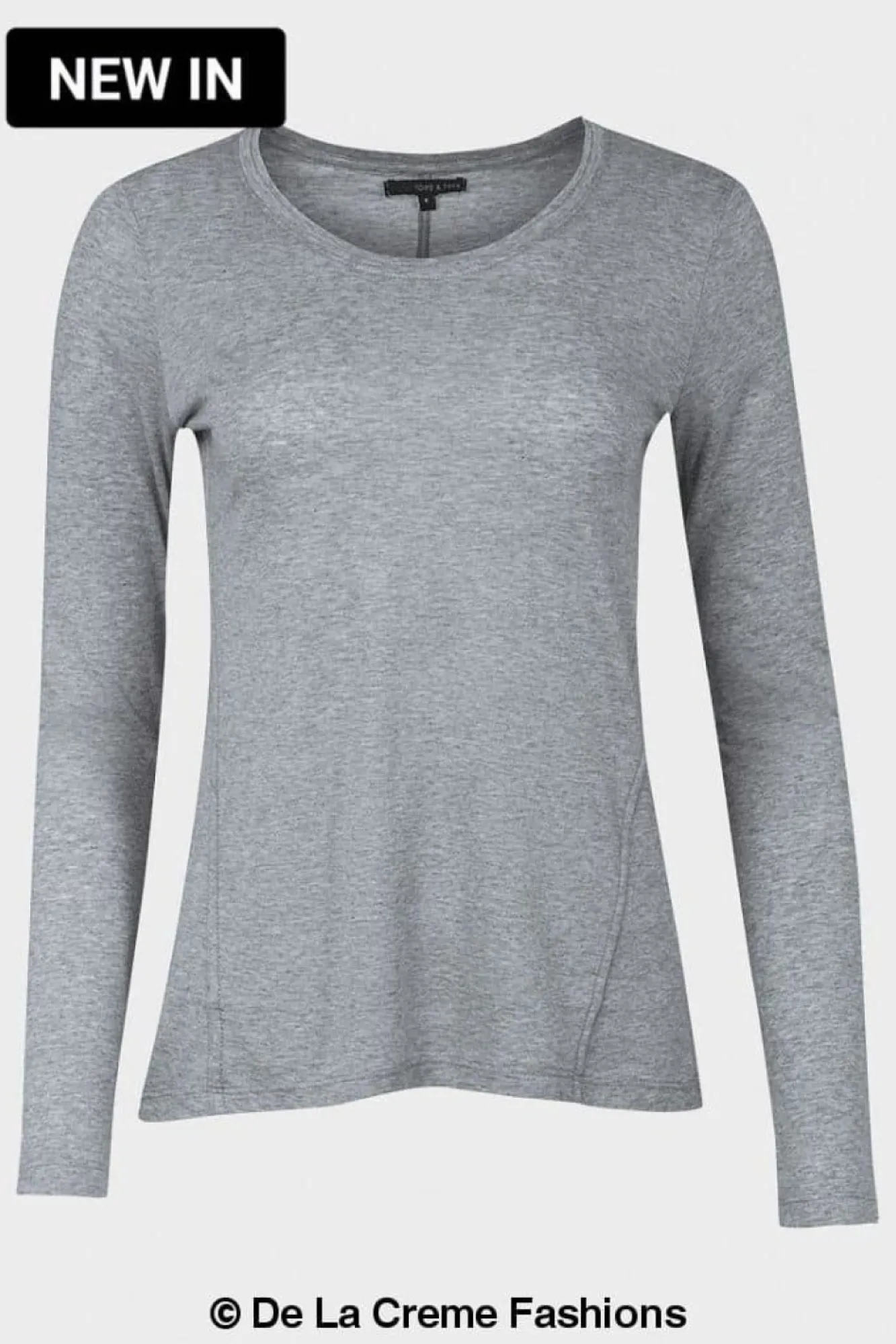 T-Shirts^De La Creme Fashions Long Sleeve Top Grey