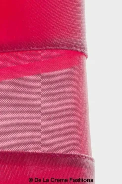Trousers^De La Creme Fashions Mesh Panel Leggings Pink