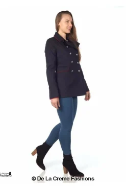 Outerwear^De La Creme Fashions Military Style Pea Coat