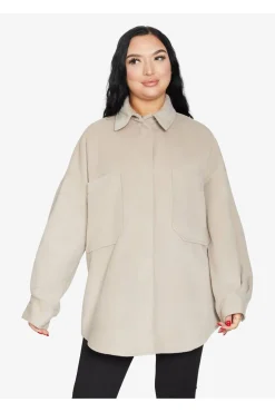 Outerwear^De La Creme Fashions Oversized Patch Pocket Shacket
