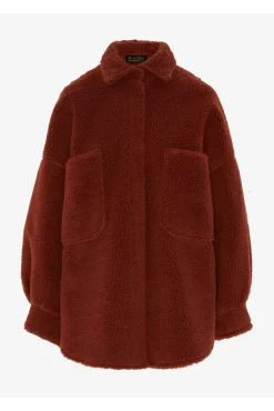 Outerwear^De La Creme Fashions Oversized Patch Pocket Borg Shacket