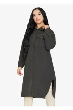 Outerwear^De La Creme Fashions Oversized Longline Shacket