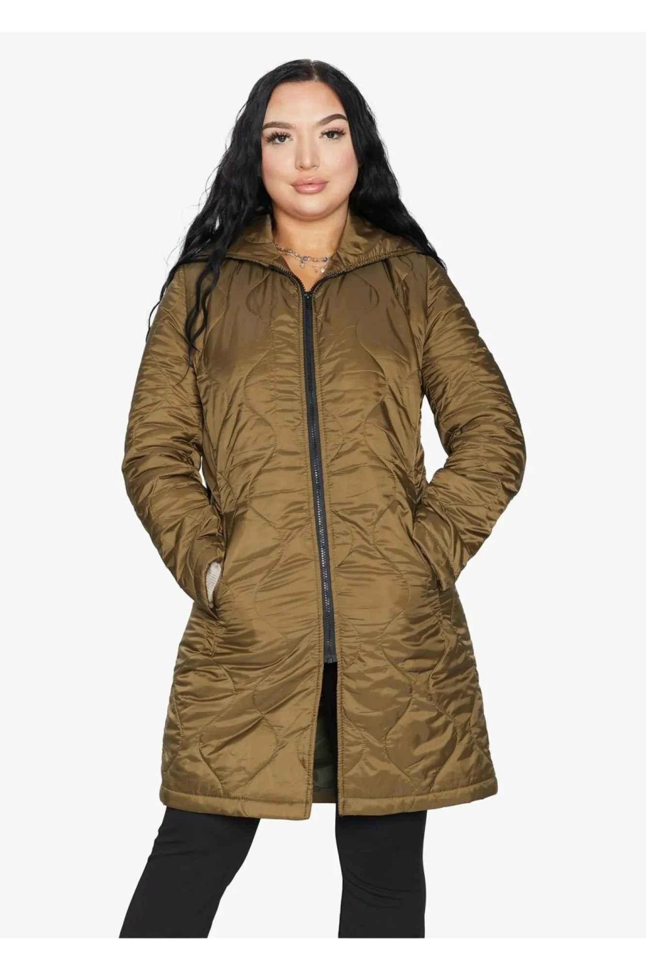 Outerwear^De La Creme Fashions Padded Quilted Down Hooded Jacket