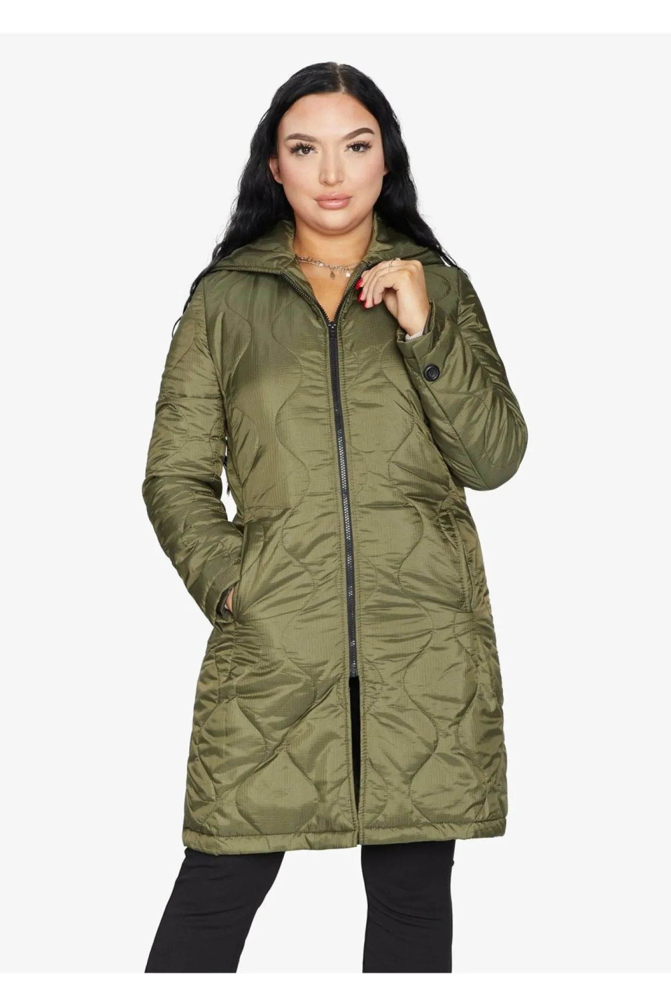 Outerwear^De La Creme Fashions Padded Quilted Down Hooded Jacket