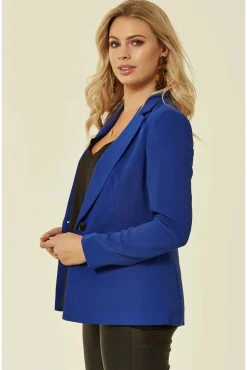 Outerwear^De La Creme Fashions Petite Royal Blazer Blue