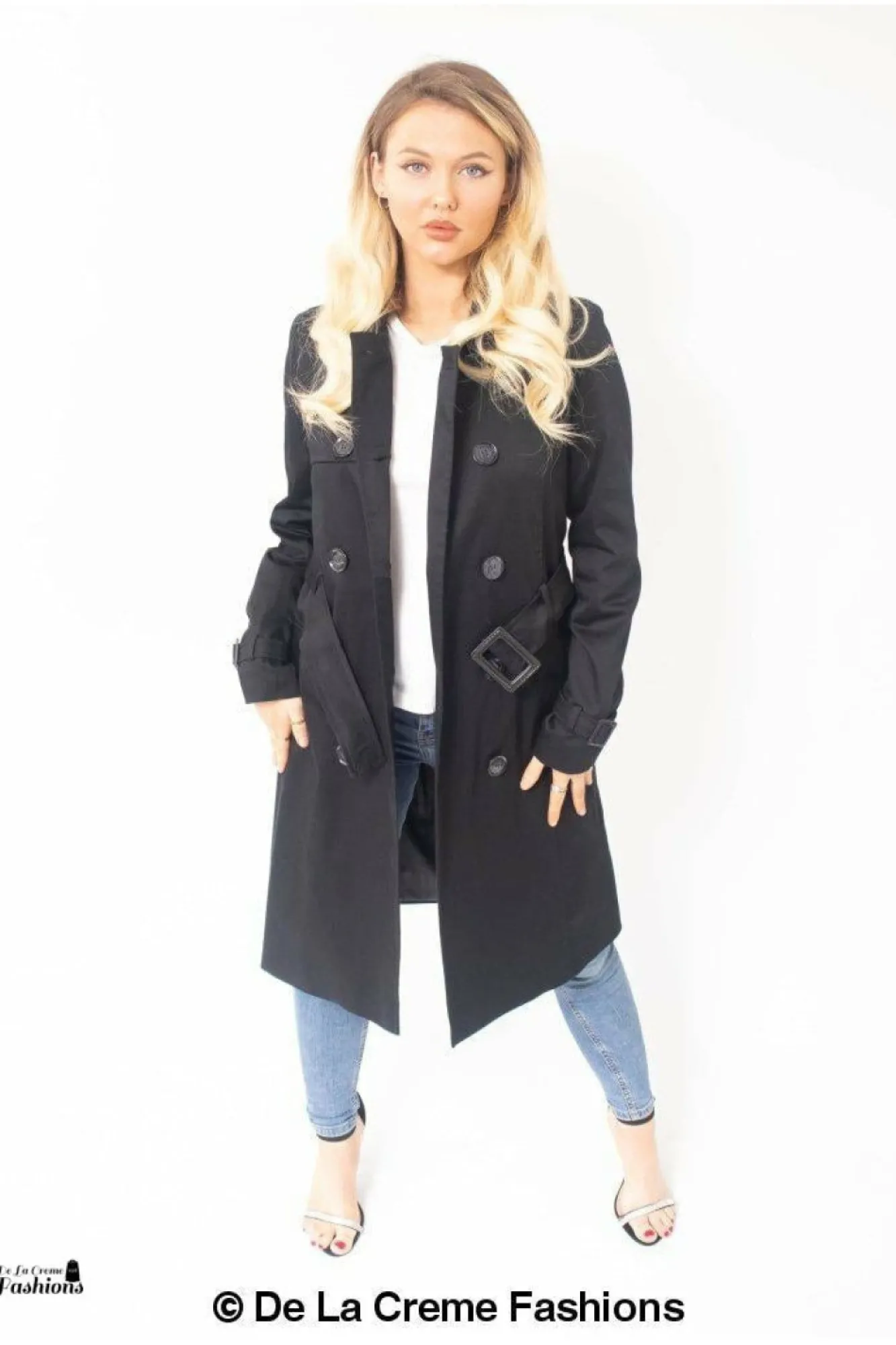 Outerwear^De La Creme Fashions Slim Fit Lightweight Trench Coat