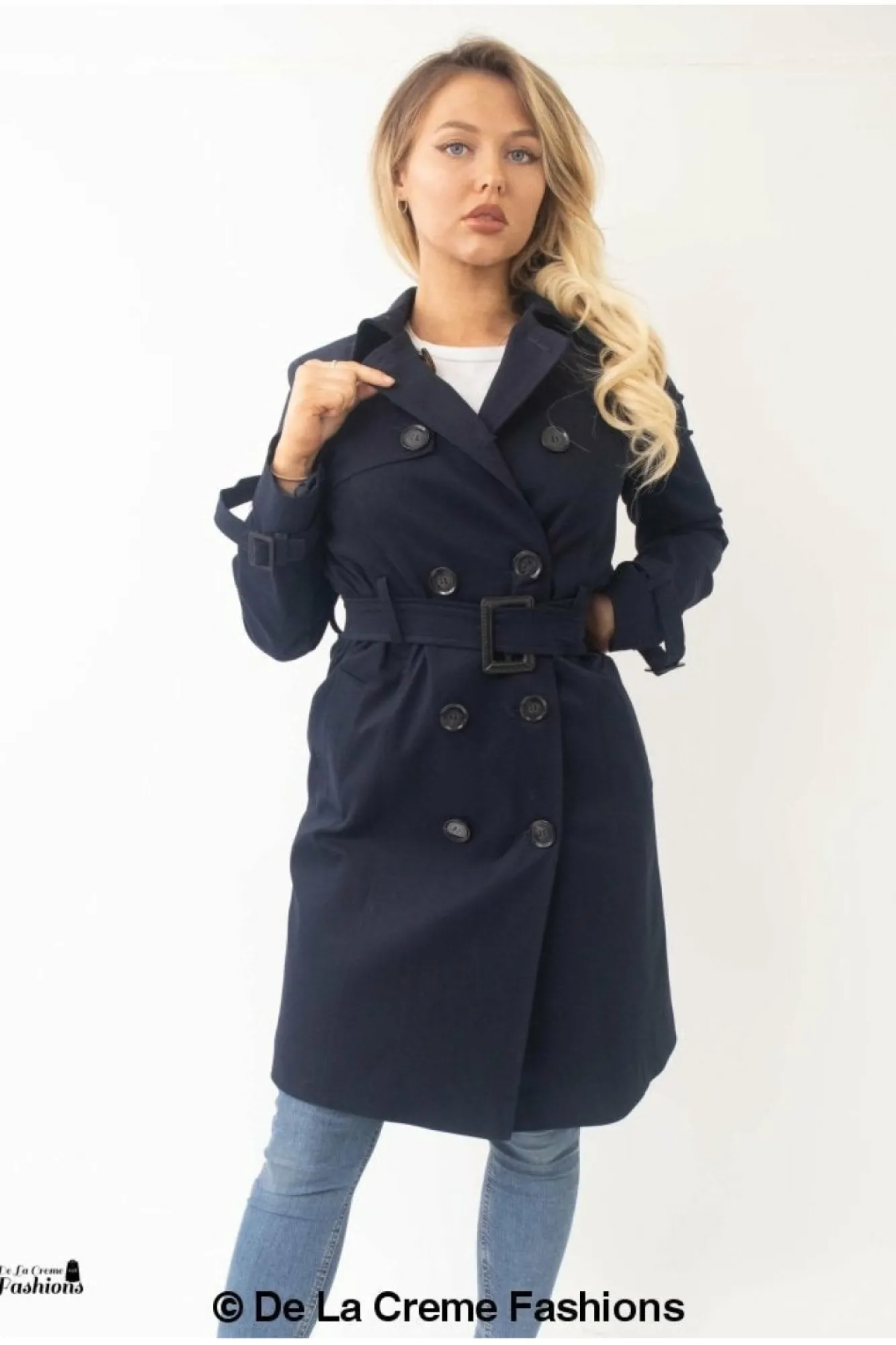 Outerwear^De La Creme Fashions Slim Fit Lightweight Trench Coat