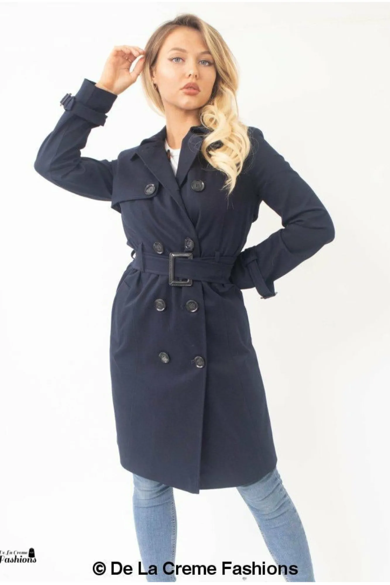 Outerwear^De La Creme Fashions Slim Fit Lightweight Trench Coat