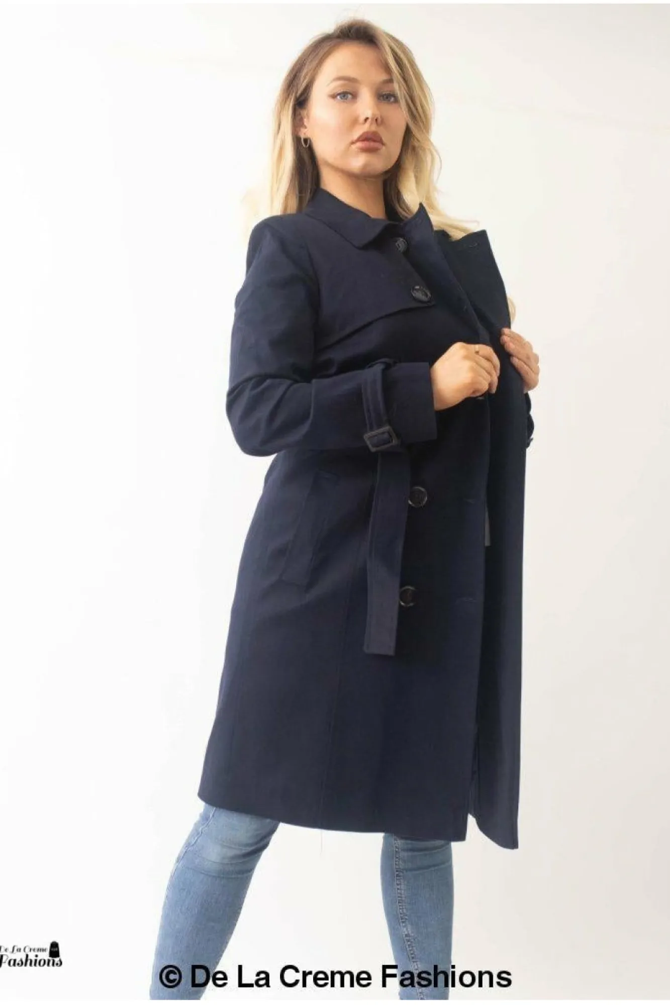 Outerwear^De La Creme Fashions Slim Fit Lightweight Trench Coat