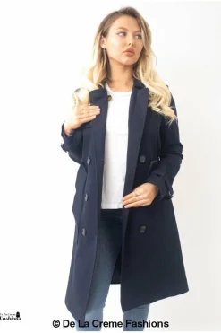 Outerwear^De La Creme Fashions Slim Fit Lightweight Trench Coat