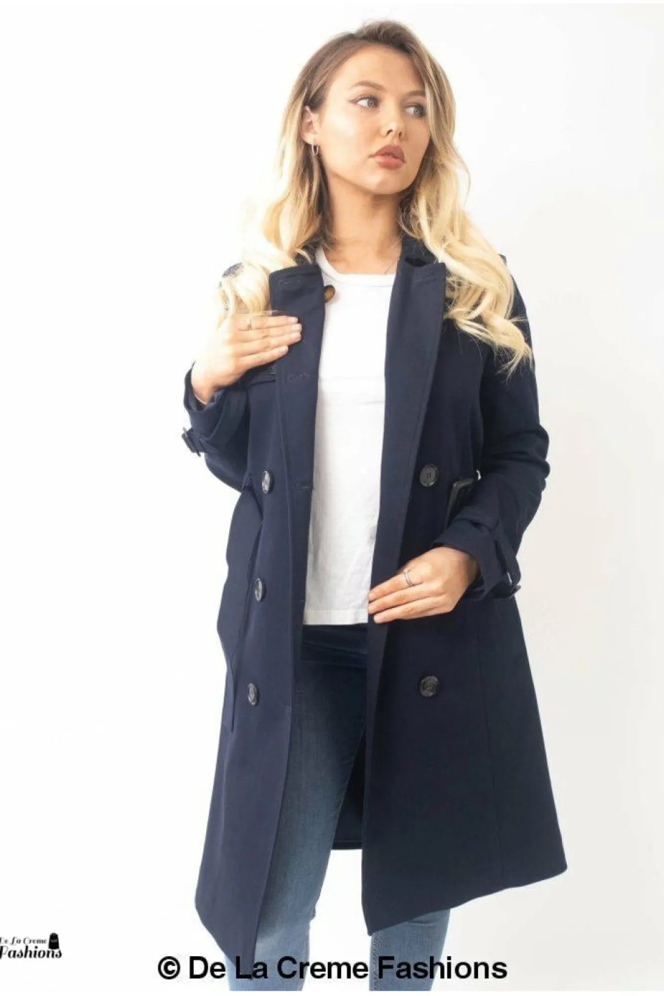 Outerwear^De La Creme Fashions Slim Fit Lightweight Trench Coat