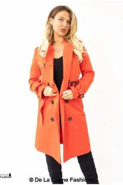Outerwear^De La Creme Fashions Slim Fit Lightweight Trench Coat