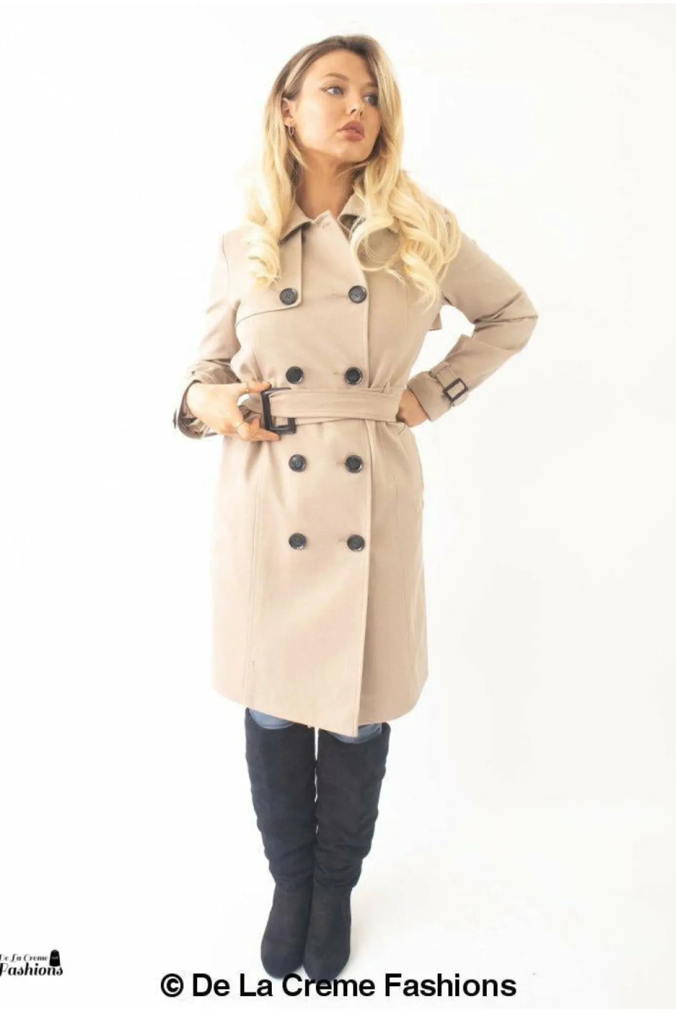 Outerwear^De La Creme Fashions Slim Fit Lightweight Trench Coat