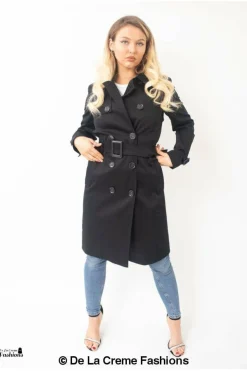 Outerwear^De La Creme Fashions Slim Fit Lightweight Trench Coat