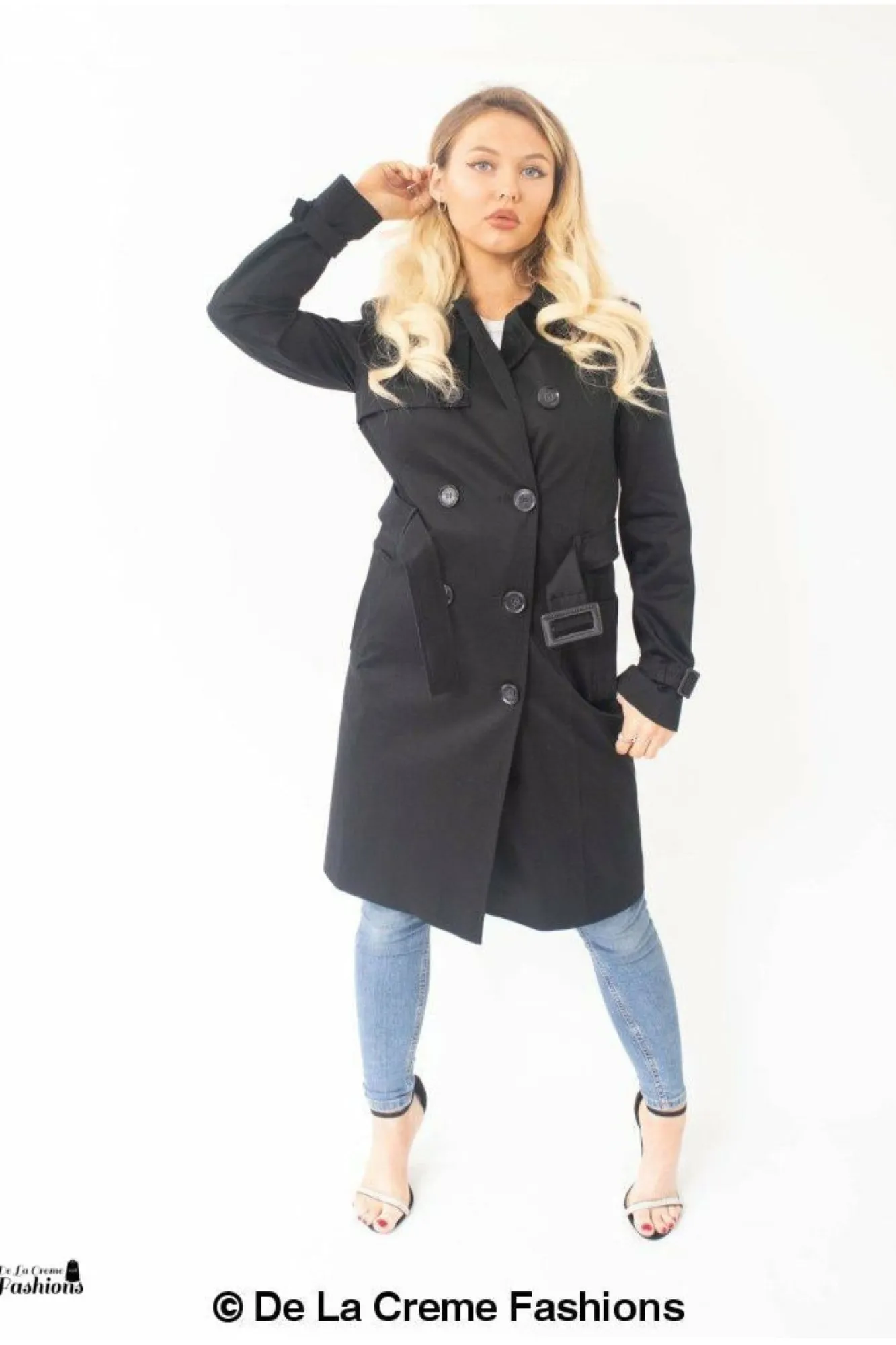 Outerwear^De La Creme Fashions Slim Fit Lightweight Trench Coat