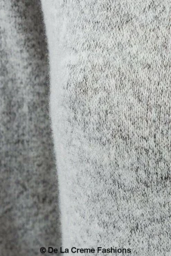 Jumpers^De La Creme Fashions Soft Fleece Jumper Dress Grey