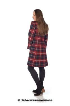 Outerwear^De La Creme Fashions Tartan Check Single Breasted Coat