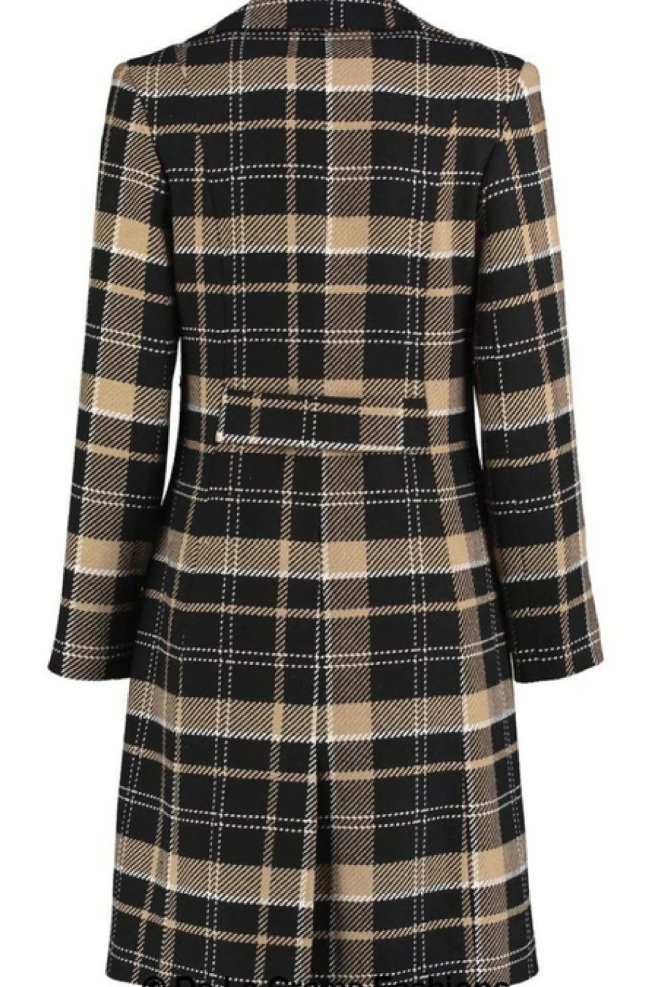 Outerwear^De La Creme Fashions Tartan Check Double Breasted Coat