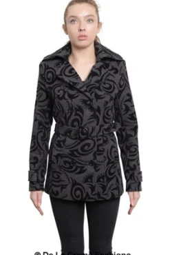 Outerwear^De La Creme Fashions Tribal Print Double Breasted Short Coat