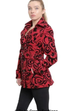 Outerwear^De La Creme Fashions Tribal Print Double Breasted Short Coat
