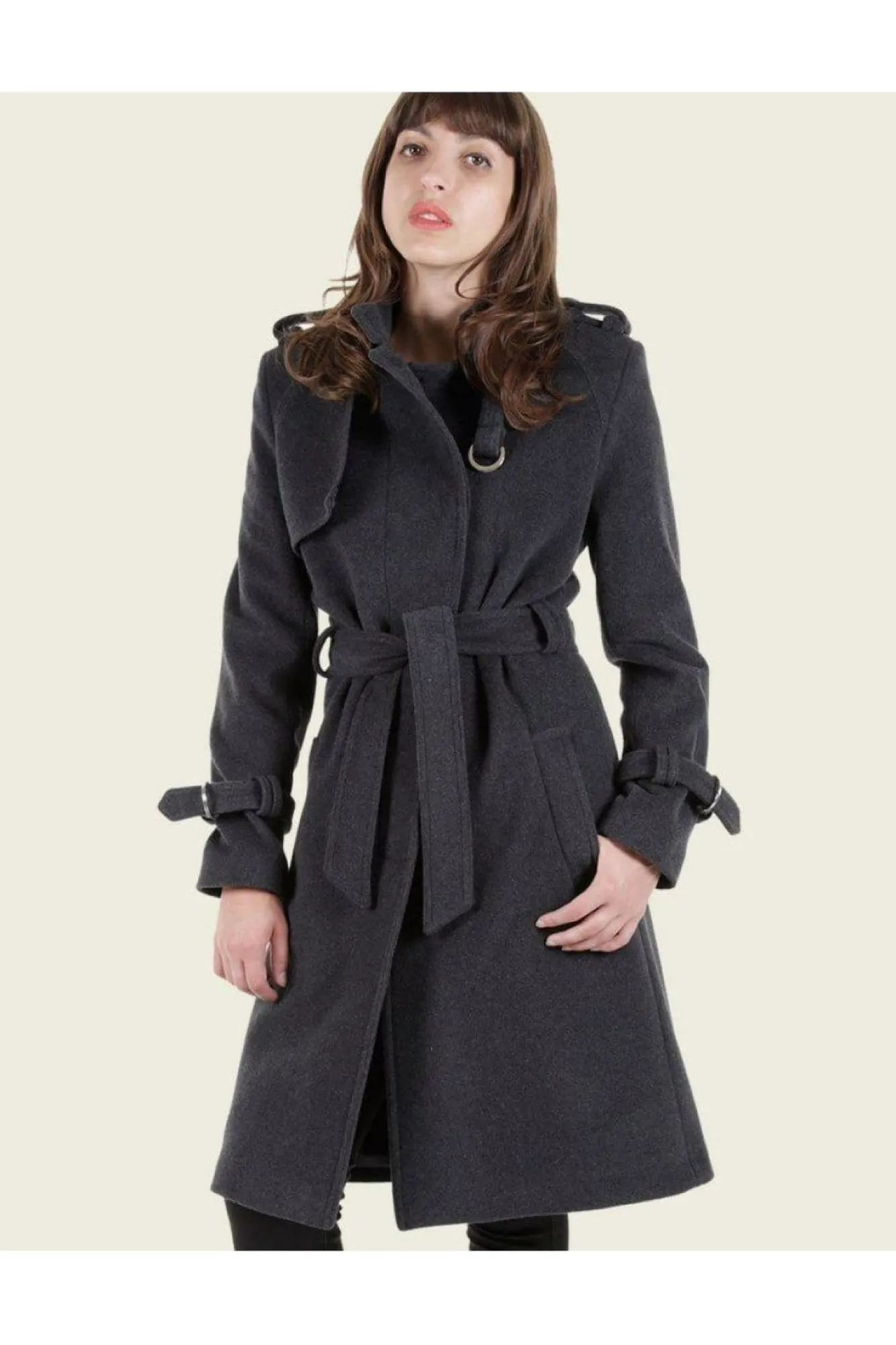 Outerwear^De La Creme Fashions Ventura Collarless Trench Coat