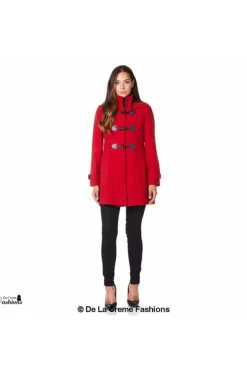 Outerwear^De La Creme Fashions Womens Hooded Zip Toggle Fastened Coat Default