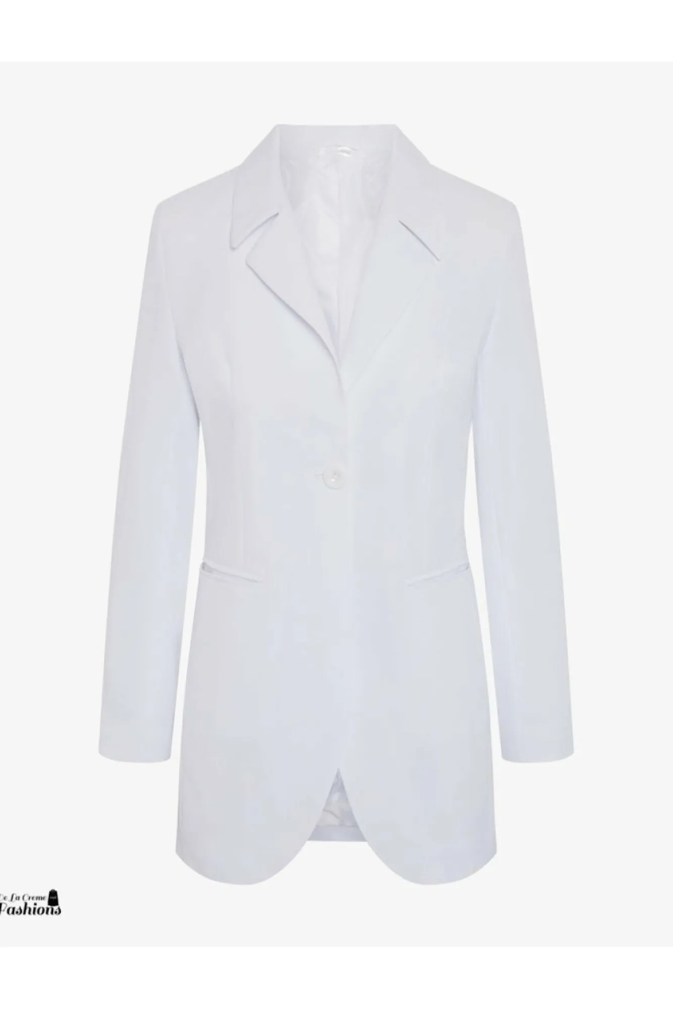 Outerwear^De La Creme Fashions Womens Curved Hem Longline Blazer