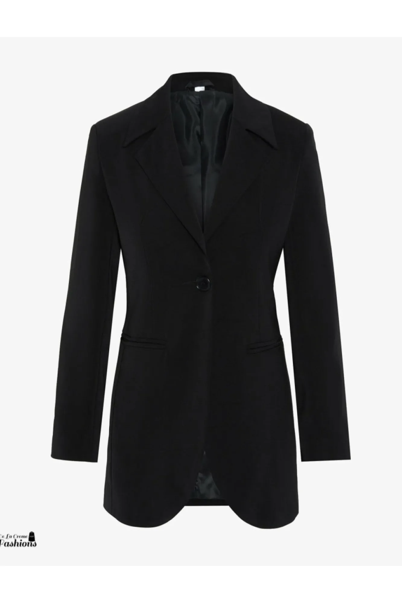 Outerwear^De La Creme Fashions Womens Curved Hem Longline Blazer