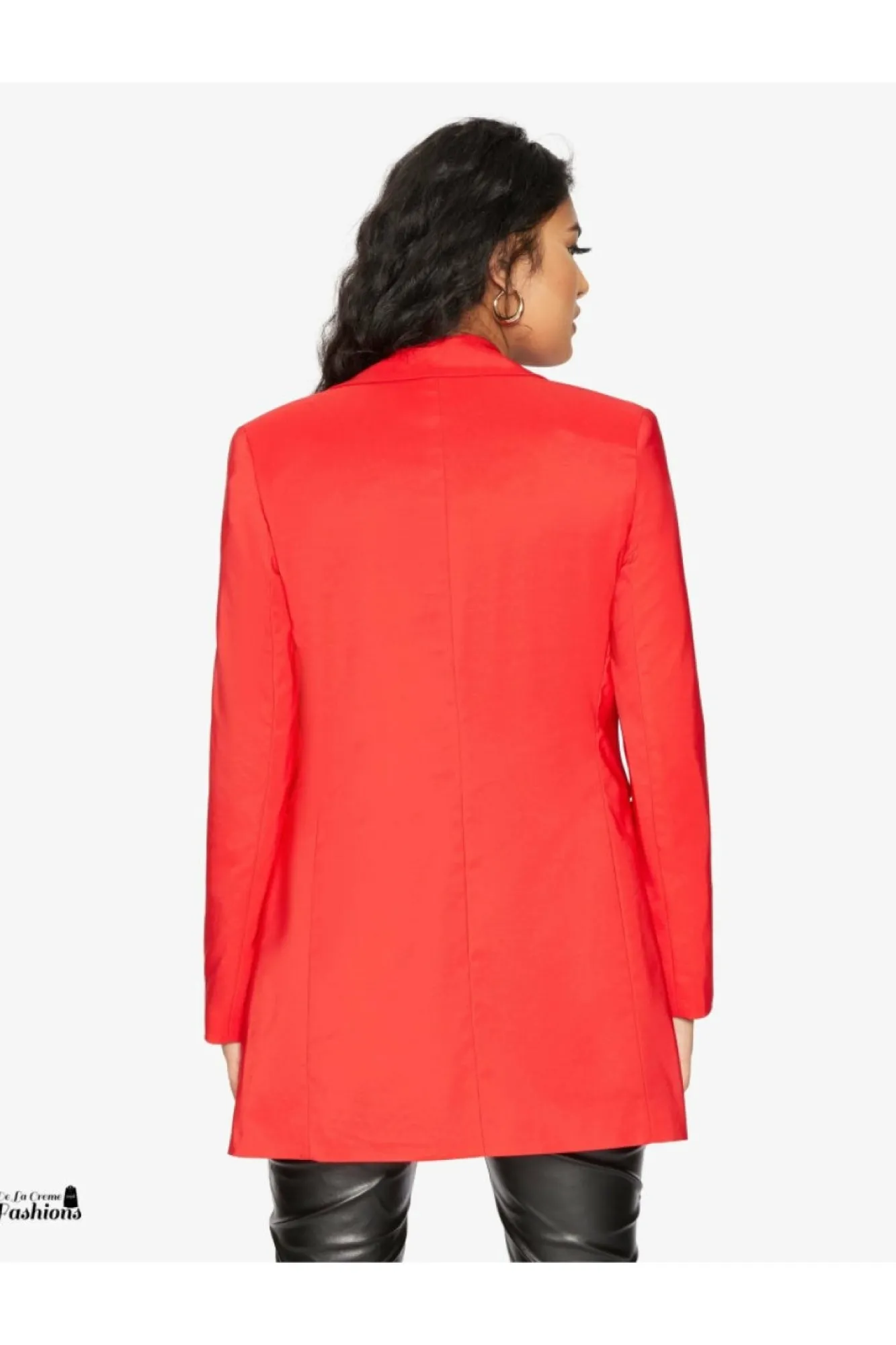 Outerwear^De La Creme Fashions Womens Curved Hem Longline Blazer