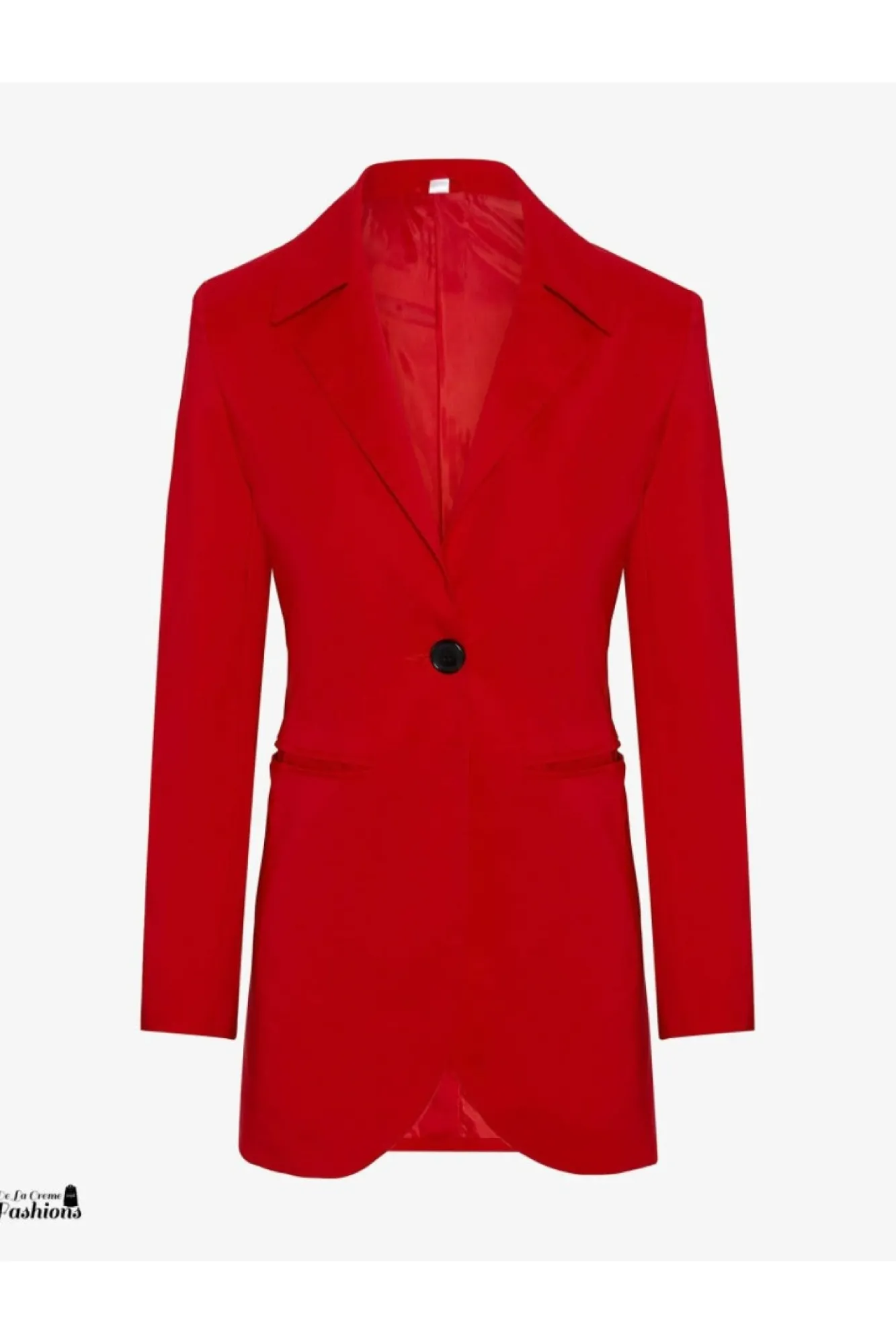 Outerwear^De La Creme Fashions Womens Curved Hem Longline Blazer