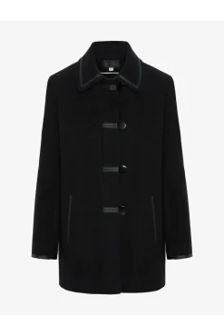 Outerwear^De La Creme Fashions Wool Blend Contrast Trim Coat