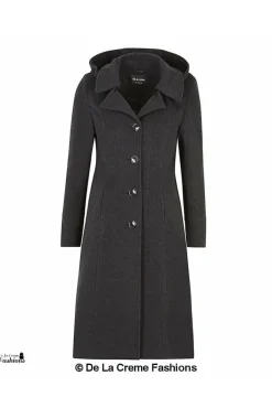 Outerwear^De La Creme Fashions Wool Blend Hooded Mid Length Coat