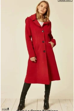 Outerwear^De La Creme Fashions Wool Blend Hooded Mid Length Coat